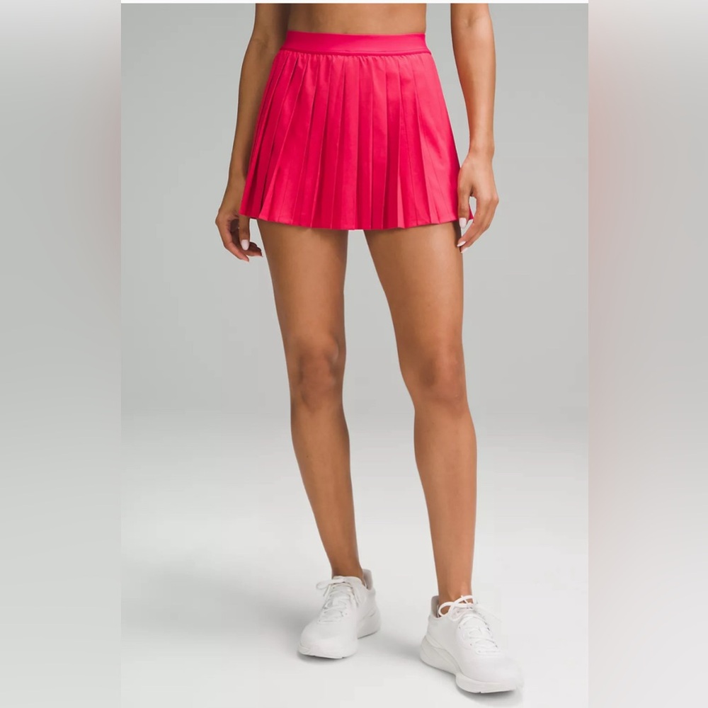 🆕Lululemon🍋 High-Rise Pleated Tennis Skirt Colour Cherry Mist Sz 6